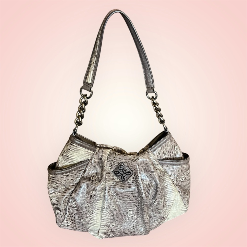 Simply Vera Vera Wang Metallic Pewter Shoulder Bag